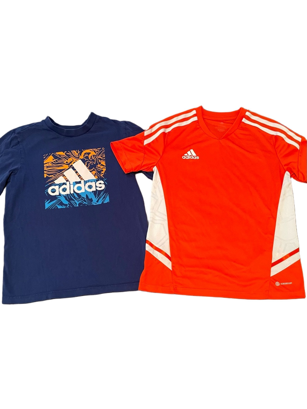 2FOR$10 Youth L Adidas Jersey EUC + Tee